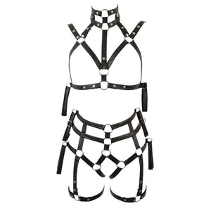 2 Piece Matt Look Bondage Set-Katys Boutique