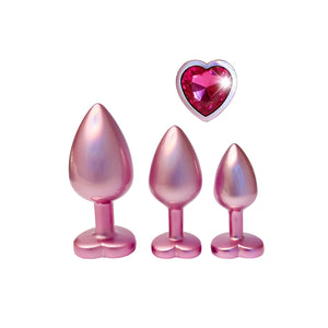 Gleaming Love Pearl Pink Butt Plug Set