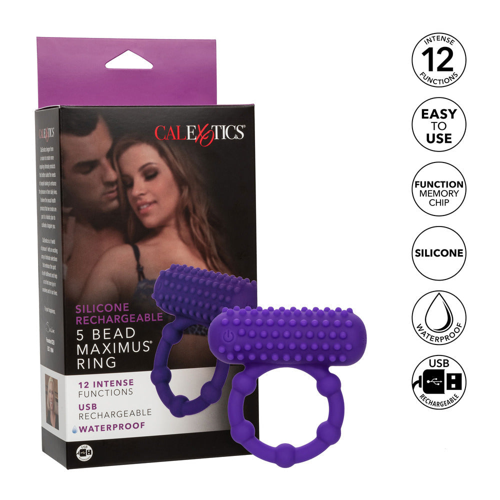 5 Bead Maximus Rechargeable Cock Ring-Katys Boutique