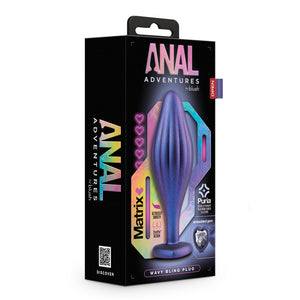 Anal Adventures Matrix Wavy Bling Butt Plug-Katys Boutique