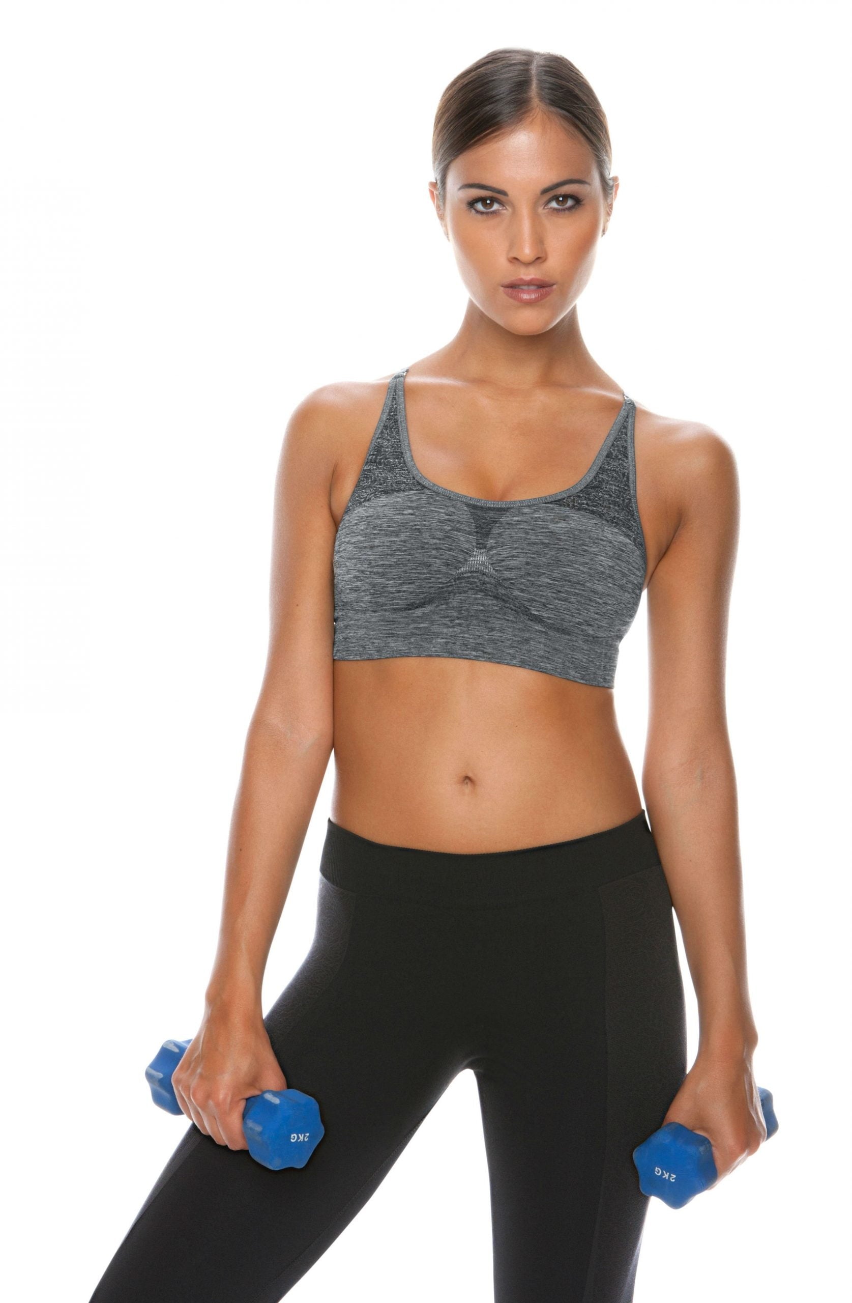 Control Body 110706 Sports Bra Melange/Grey-Katys Boutique