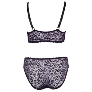 Cottelli Curves Delicate Lace Bralette And Briefs-Katys Boutique