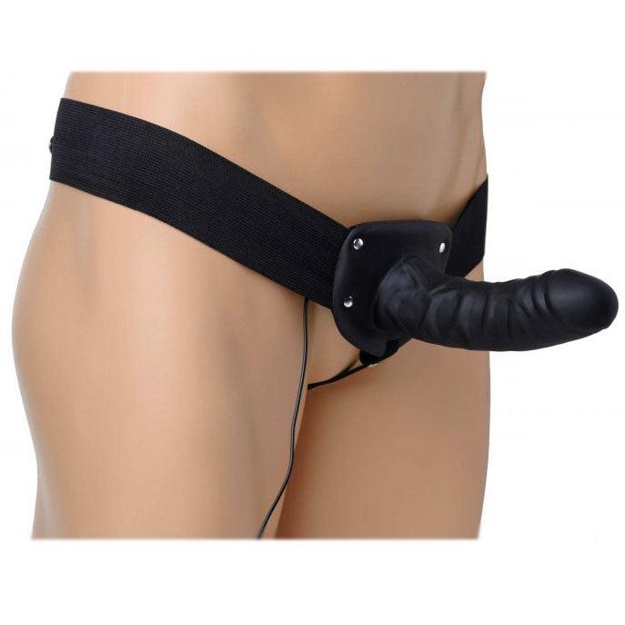 Deluxe Vibro Erection Assist Hollow Silicone Strap On-Katys Boutique