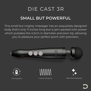 Doxy Die Cast 3 Rechargeable Wand Matte Black-Katys Boutique