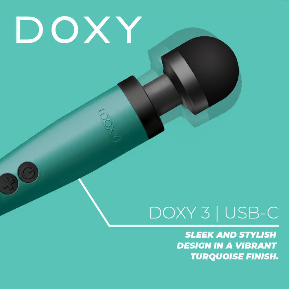 Doxy Wand 3 Turquoise USB Powered-Katys Boutique