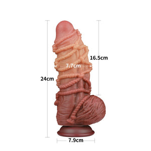 Lovetoy Extreme Dildo With Rope Pattern-Katys Boutique