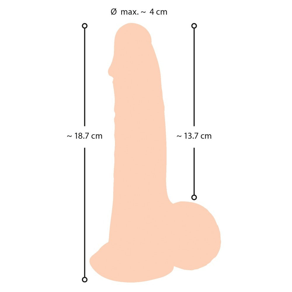 Nature Skin Dildo With Movable Skin 19cm-Katys Boutique