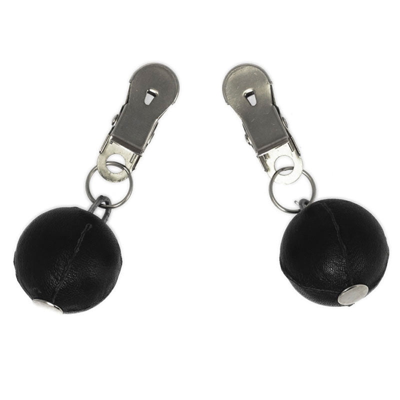 Nipple Clamps With Round Black Weights-Katys Boutique