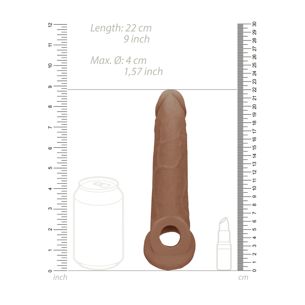 RealRock 9 Inch Penis Sleeve Flesh Tan-Katys Boutique