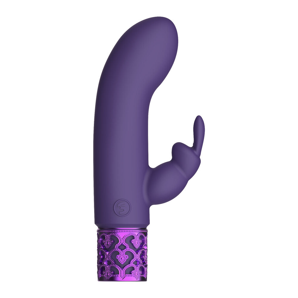 Royal Gems Dazzling Rechargeable Rabbit Bullet Purple-Katys Boutique