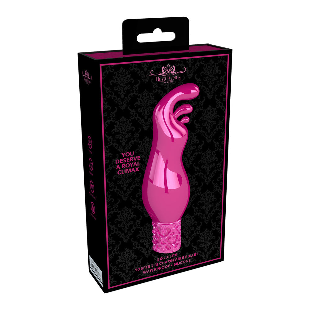 Royal Gems Exquisite Rechargeable Silicone Bullet Pink-Katys Boutique