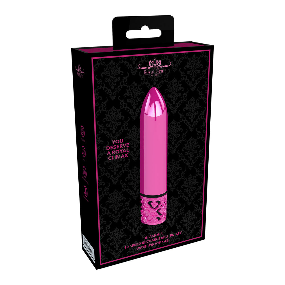 Royal Gems Glamour Rechargeable Bullet Pink-Katys Boutique