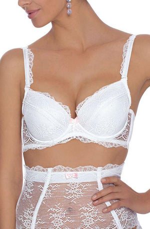 Roza Ambre Push Up Bra White-Katys Boutique