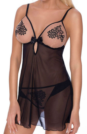 Roza Mehendi Chemise Black-Katys Boutique