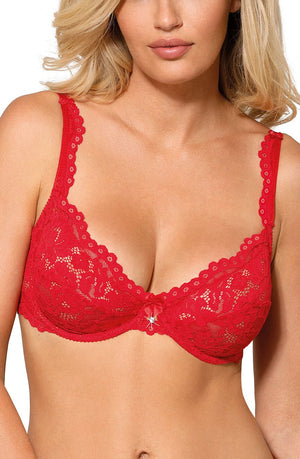 Roza Newia Red Soft Cup Bra-Katys Boutique