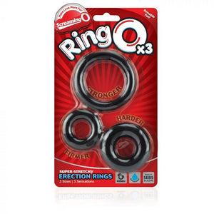 Screaming O RingO x3 Cock Rings Black-Katys Boutique