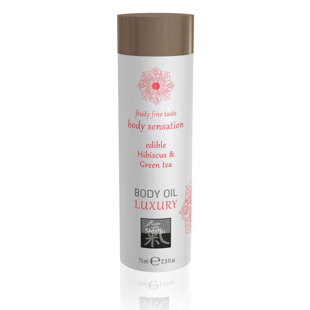 Shiatsu Luxury Body Oil Edible Hibiscus And Green Tea 75ml-Katys Boutique