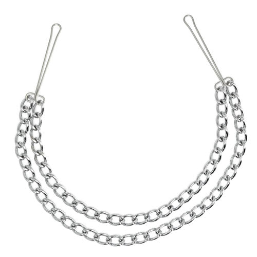 Silver Nipple Clamps With Double Chain-Katys Boutique