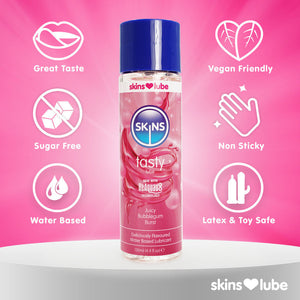 Skins Juicy Bubblegum Blast Waterbased Lubricant 130ml-Katys Boutique