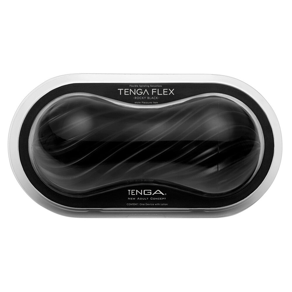 Tenga Flex Rocky Black Masturbator-Katys Boutique