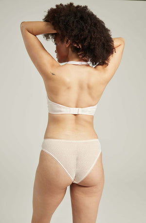 The Sheer Deco High Leg Brief Blush Pink-Katys Boutique