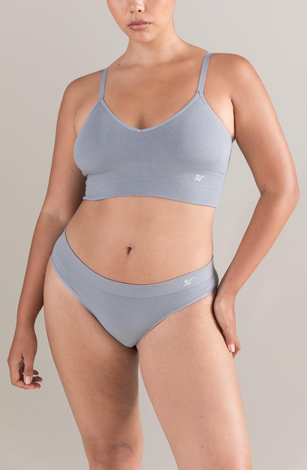 The Tencel High Leg Brief Storm Grey-Katys Boutique