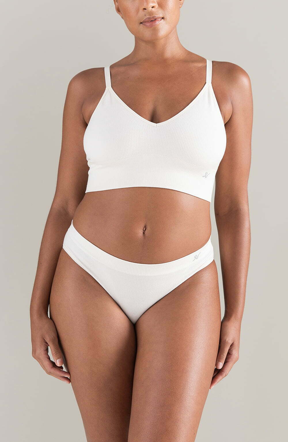 The Tencel High Leg Brief White Sand-Katys Boutique