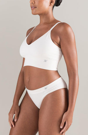 The Tencel High Leg Brief White Sand-Katys Boutique