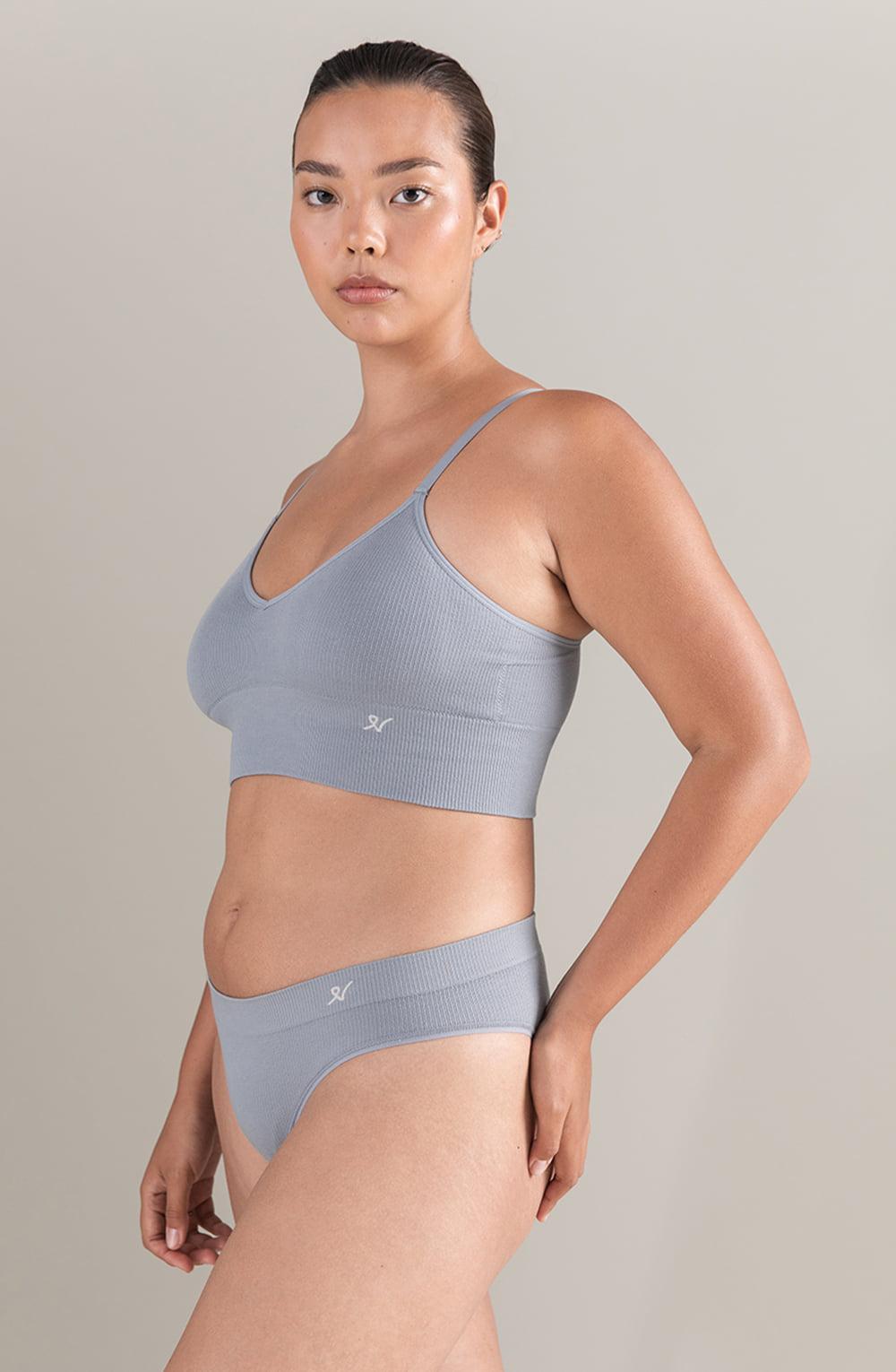 The Tencel Seamless Bralette Storm Grey-Katys Boutique