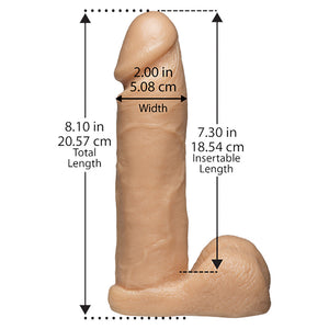 VacULock 8 Inch Realistic Cock Attachment Flesh Pink-Katys Boutique