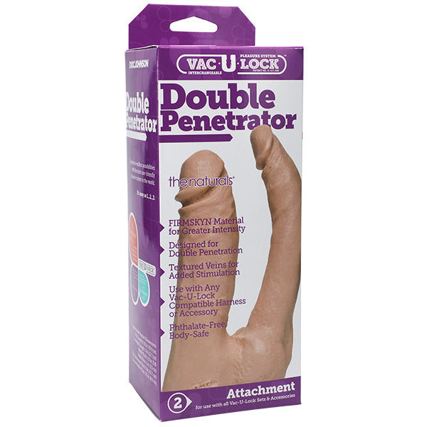 VacULock Double Penetrator Natural Dildo Attachment-Katys Boutique