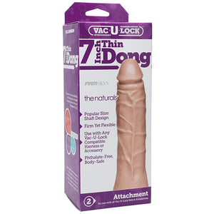 VacULock Thin 7 Inch Natural Dong Attachment-Katys Boutique