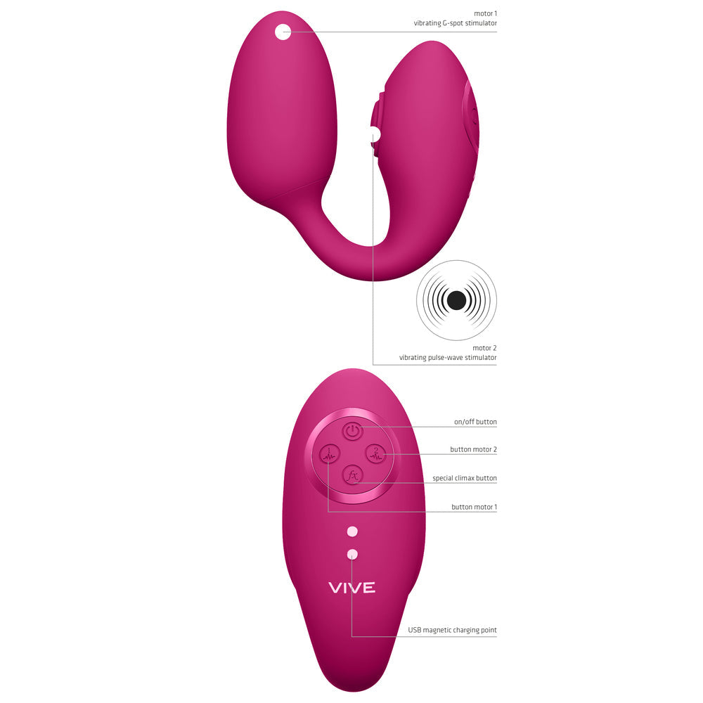 Vive Aika Pulse Wave And Vibrating Love Egg Pink-Katys Boutique