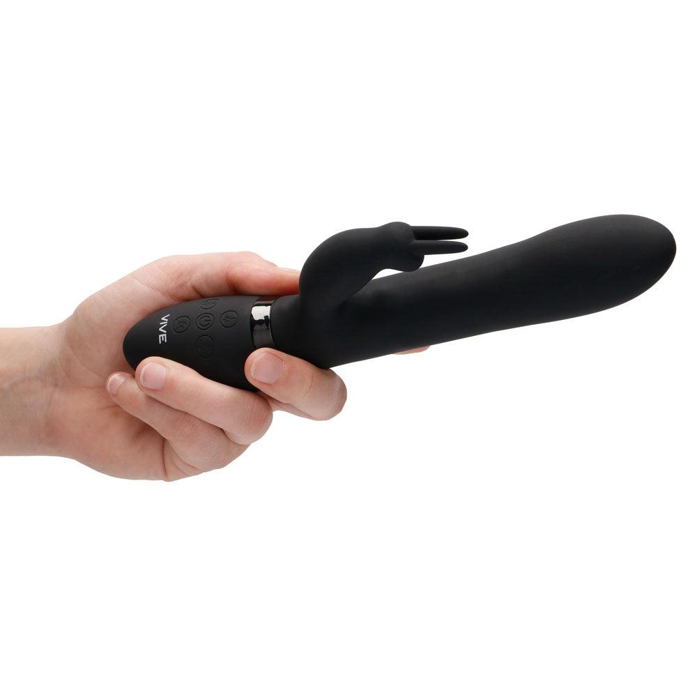 Vive Amoris Black Rabbit Vibrator With Stimulating Beads-Katys Boutique