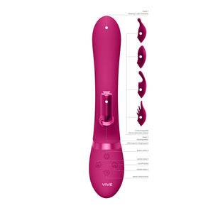 Vive Chou Double Action Interchangeable Rabbit Vibrator Pink-Katys Boutique