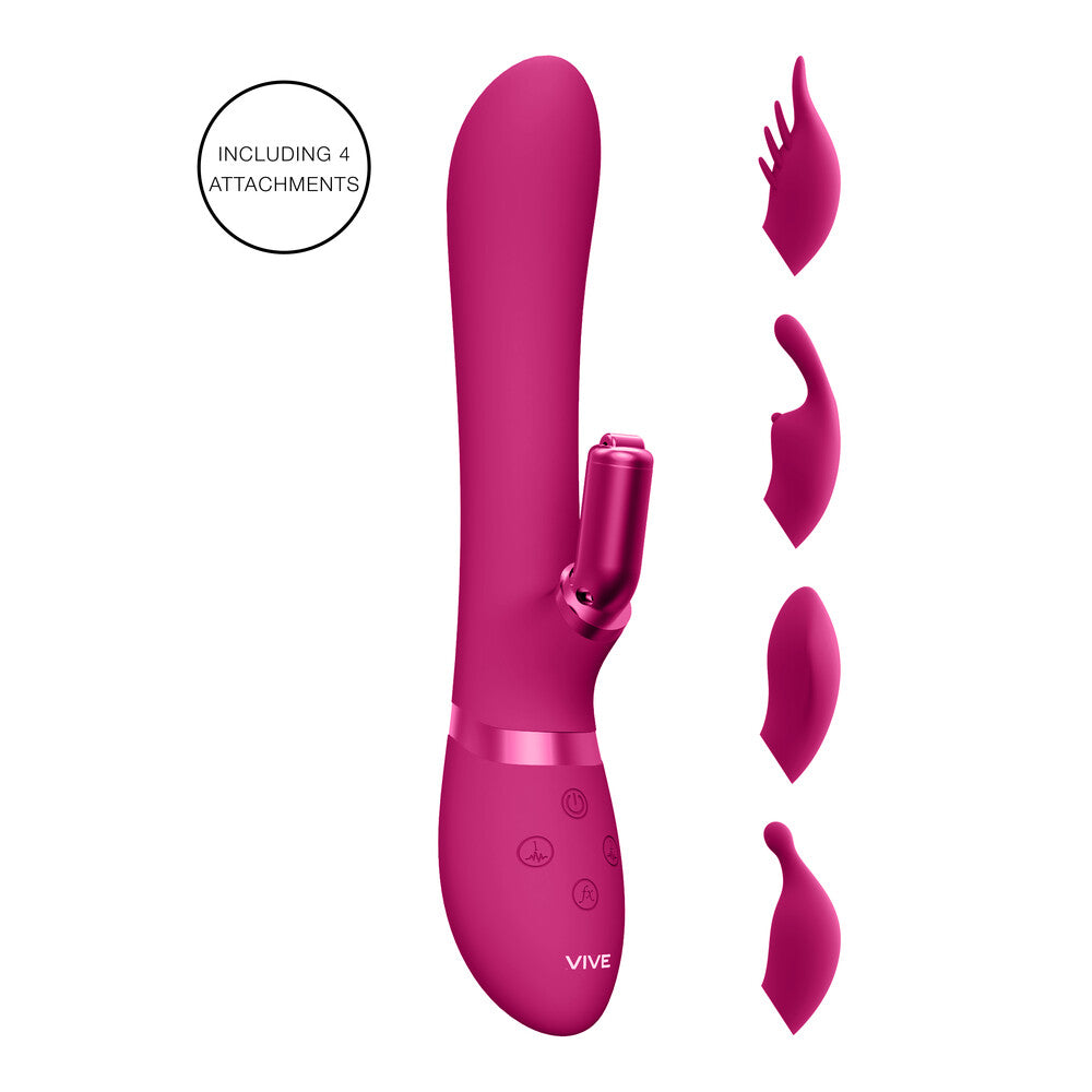 Vive Chou Double Action Interchangeable Rabbit Vibrator Pink-Katys Boutique