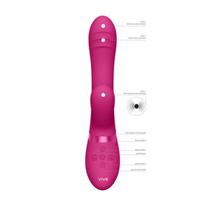 Vive Tani Finger Motion With Pulse Wave Vibrator Pink-Katys Boutique