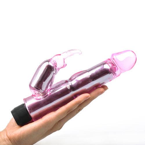 Waves Of Pleasure Crystal Pink Rabbit Vibrator-Katys Boutique