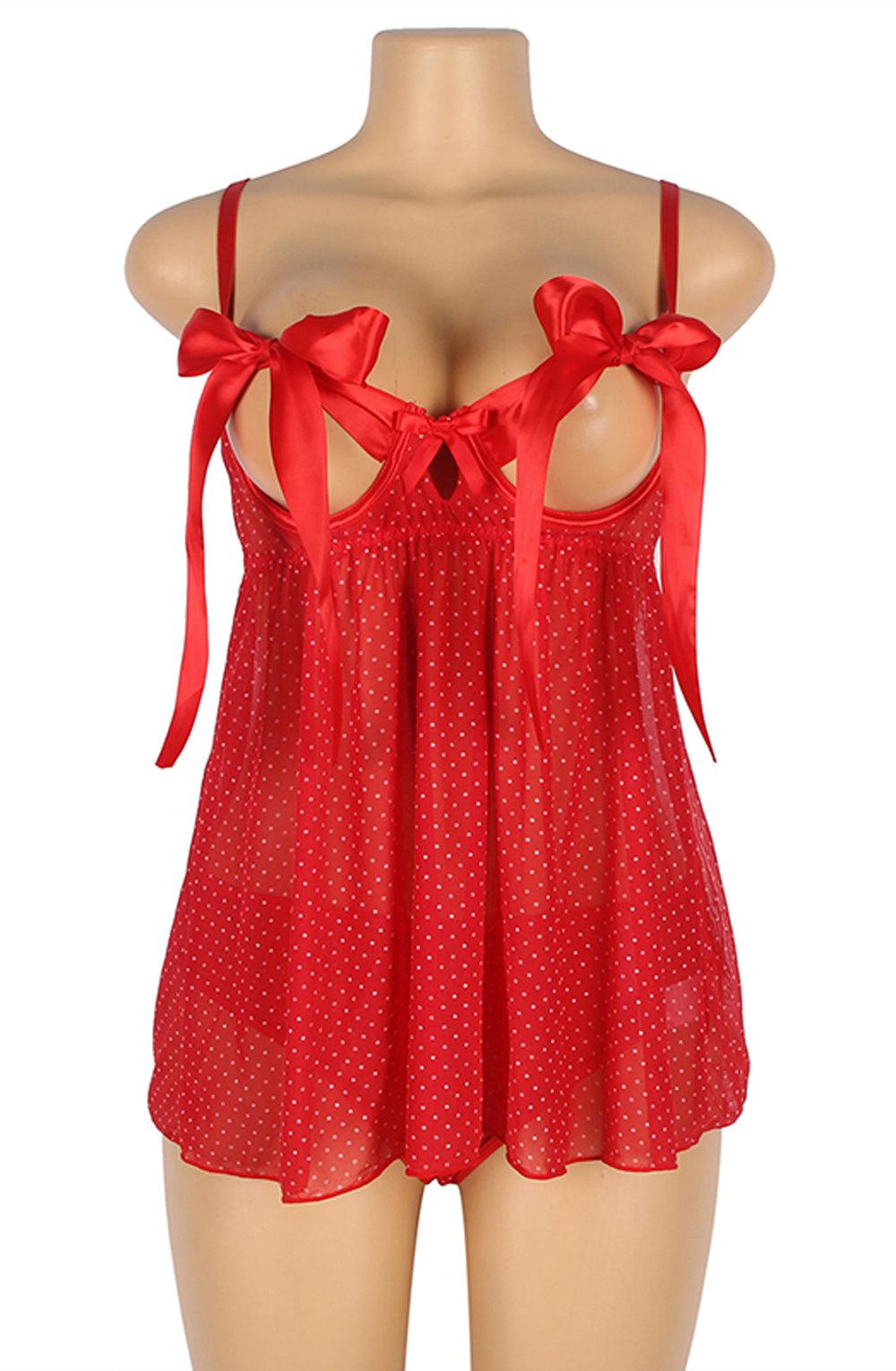 Yesx Yx841 Red Babydoll Set-Katys Boutique