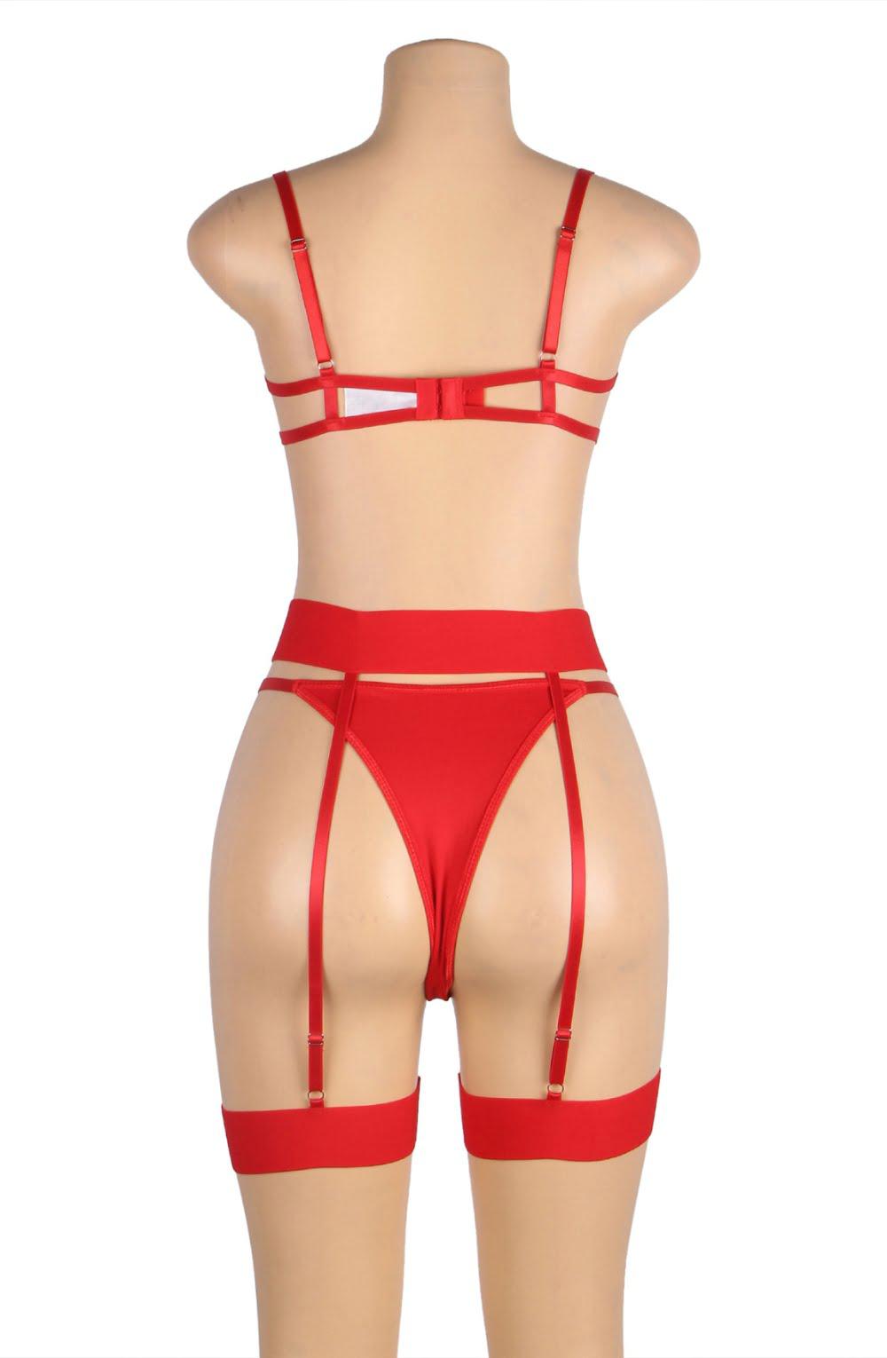 Yesx Yx845 Bra Set Red-Katys Boutique