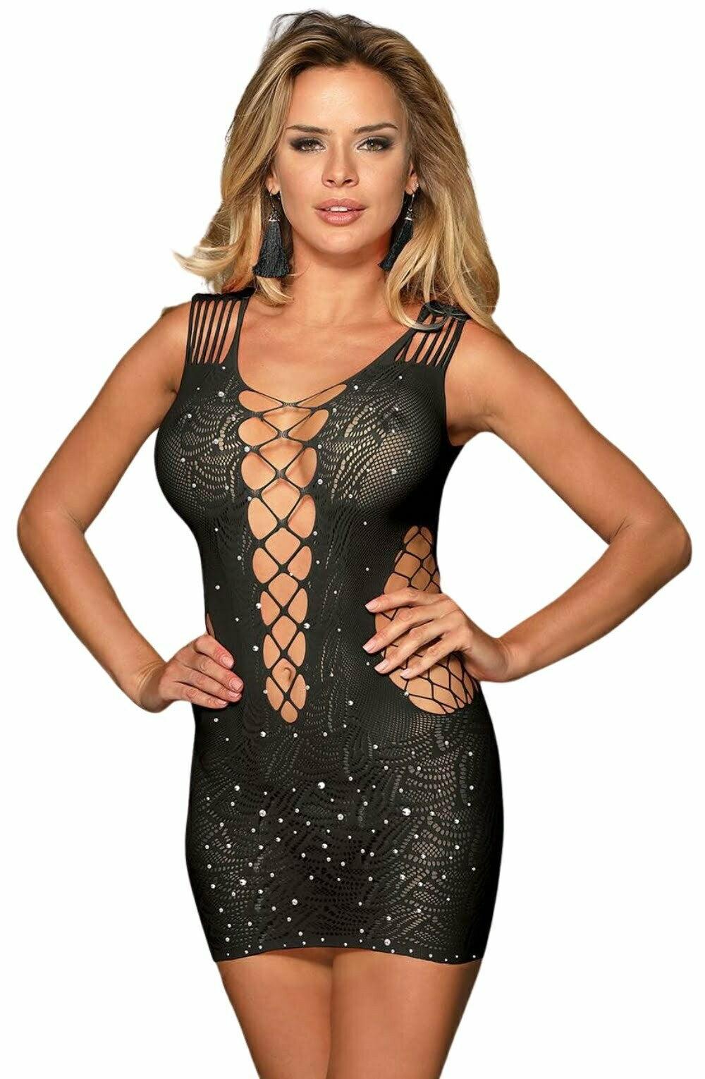 Yesx Yx848 Sparkly Black Dress-Katys Boutique