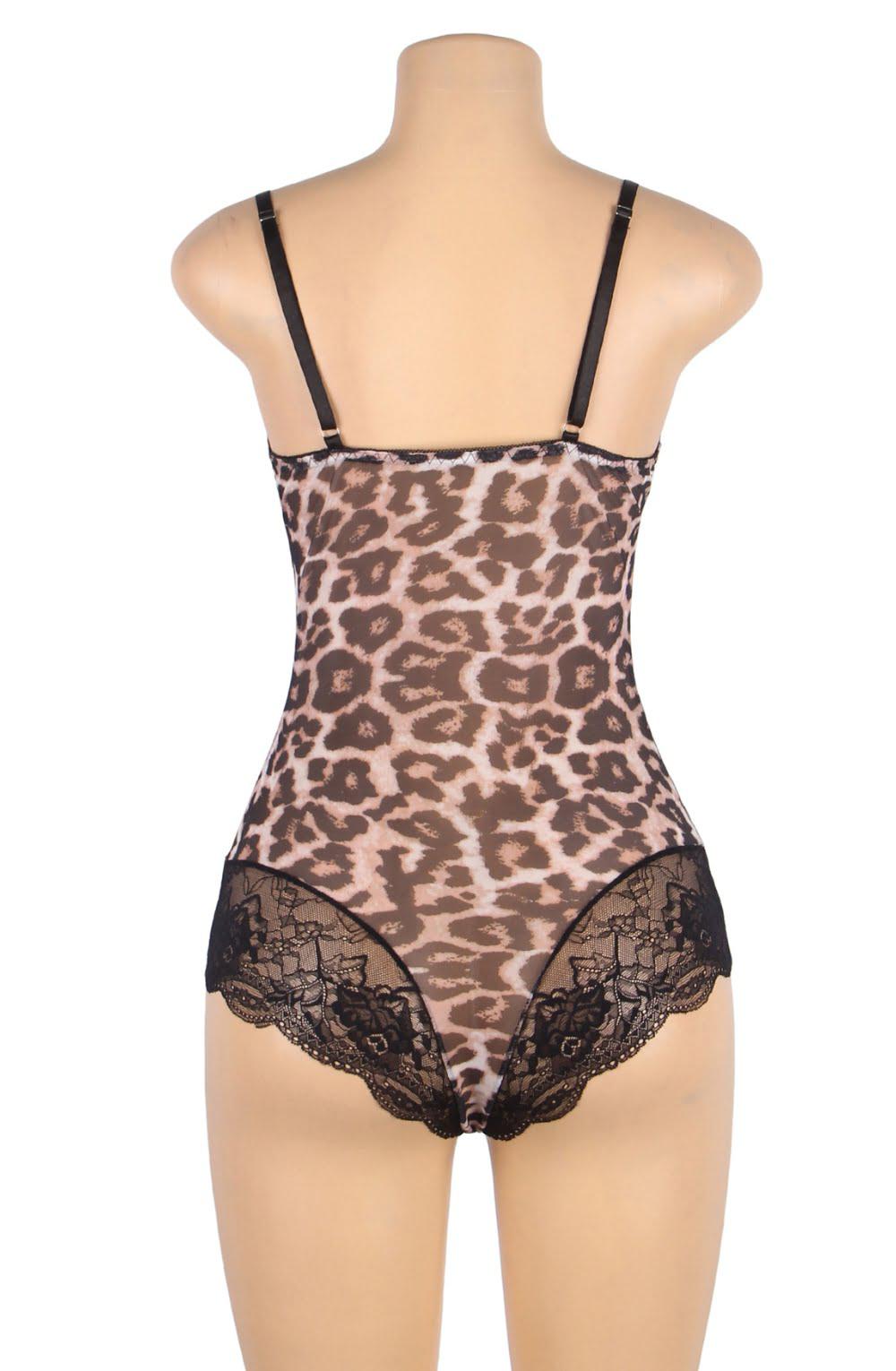 Yesx Yx854 Leopard Bodysuit-Katys Boutique