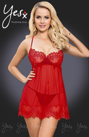 Yesx Yx952 Red Babydoll Set-Katys Boutique