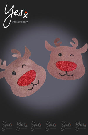 Yesx Yx960 Brown/Red Reindeer Nipple Covers-Katys Boutique