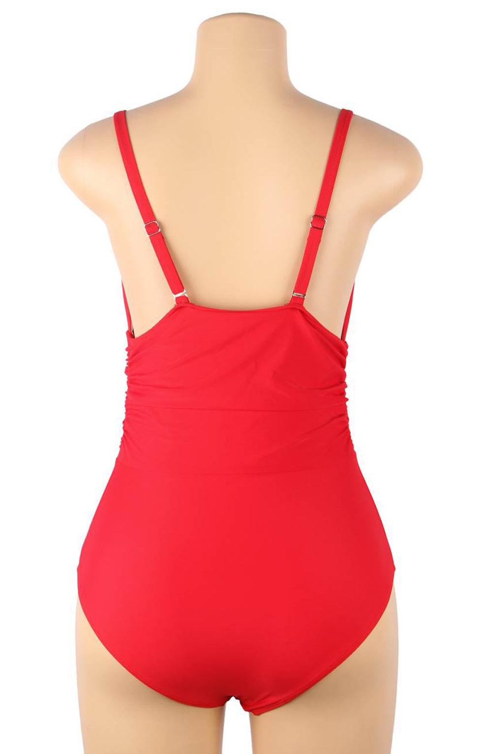 Yesx Yx967 One Piece Swimsuit Red-Katys Boutique